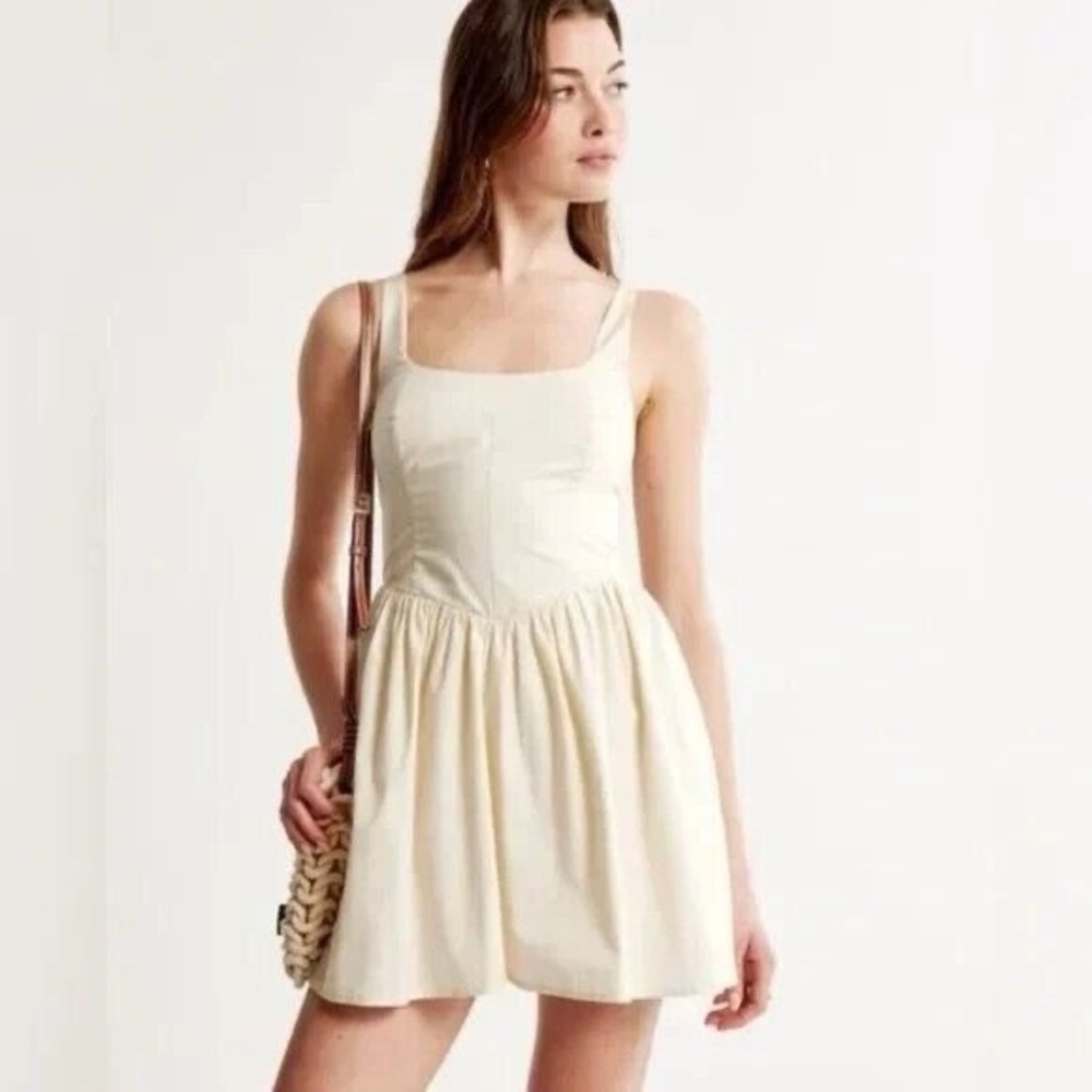 Abercrombie & Fitch Cream Mini Dress